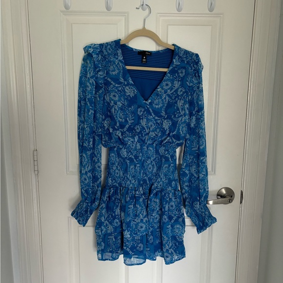 Aqua Watercolor Floral Print Smocked Mini Dress - 100% Exclusive - Picture 3 of 5